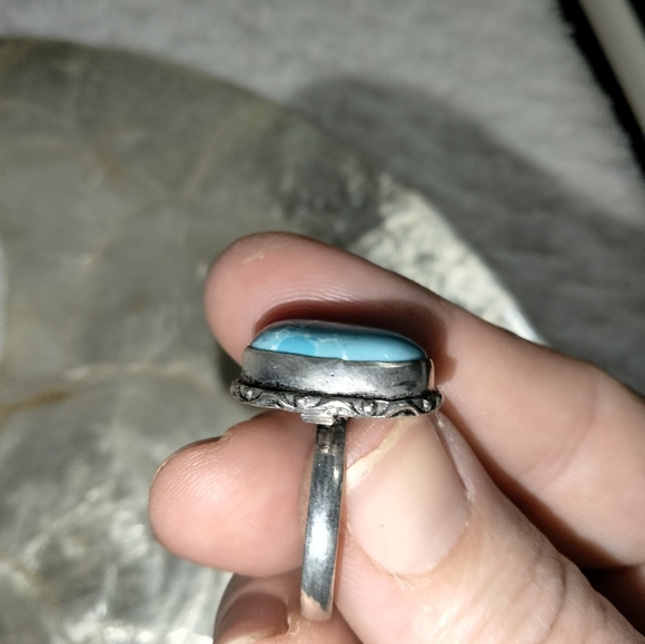 Larimar Silver Plated Ring - Picture 5 of 5